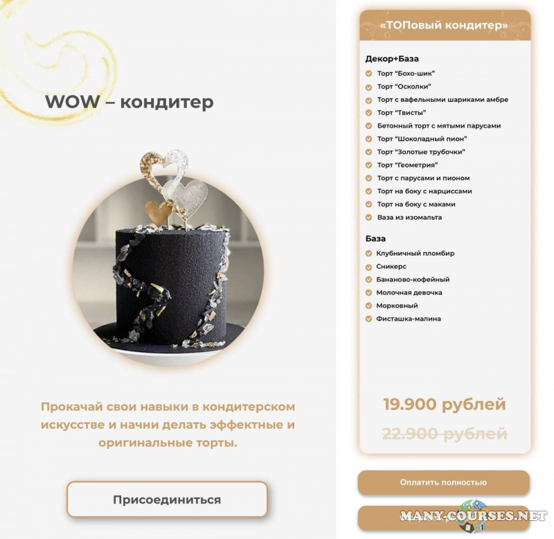 Екатерина Абрамова - WOW – кондитер. Тариф Топовый кондитер