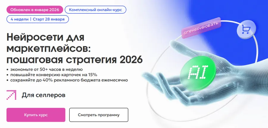 MPSTATS Academy / Алексей Морозов, Анна Бициохо, Мариам Макарян - Нейросети для маркетплейсов: пошаговая стратегия 2026. Тариф Самостоятельный