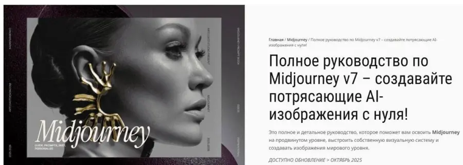 Арткост / Дмитрий Машкин, Нади Спасибенко - Полное руководство по Midjourney v7 – создавайте потрясающие AI-изображения