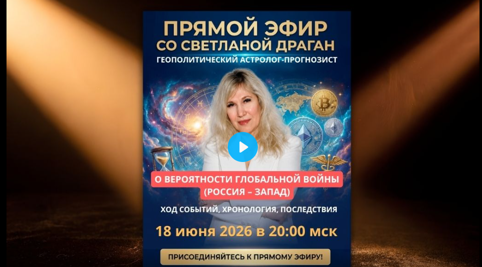 Светлана Драган - Прямой эфир о вероятности глобальной войны (Россия - Запад). 18.06.2026
