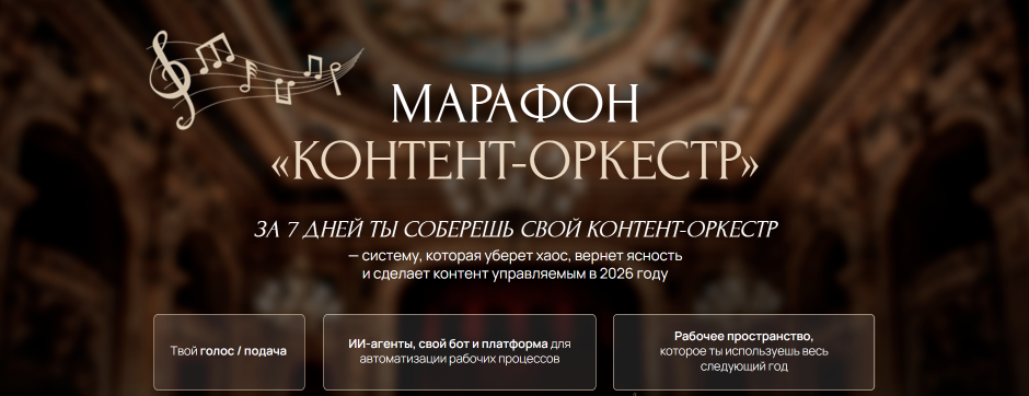 Марафон «Контент / Ксения Федорова - оркестр»