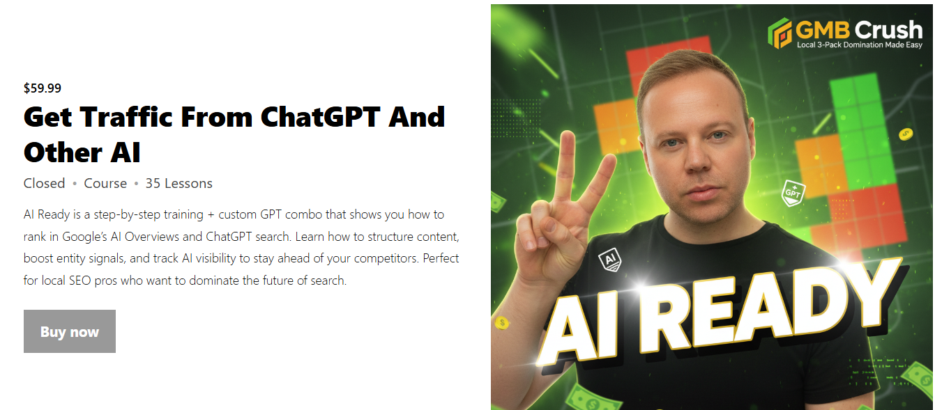 AI SEO доминирование: Забери трафик с помощью ChatGPT и других ИИ / GMB Crush - сервисов