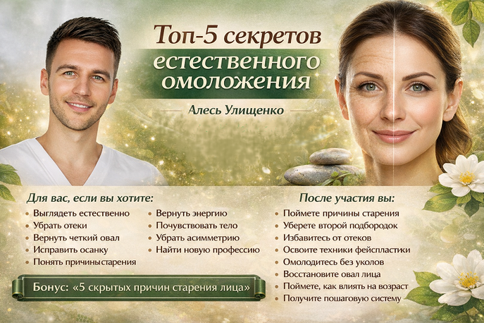 Топ / Алесь Улищенко - 5 секретов естественного омоложения