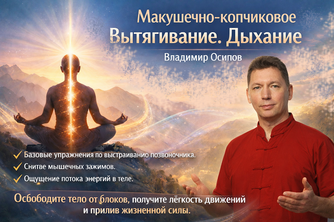 Макушечно / Владимир Осипов - копчиковое Вытягивание. Дыхание. Стандарт