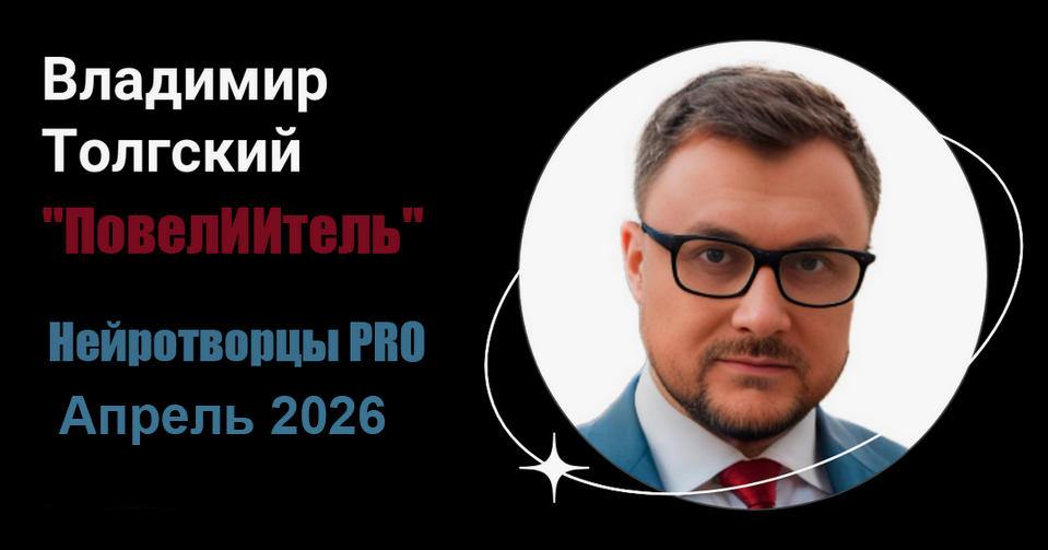 Владимир "ПовелИИтель" Толгский - Нейротворцы PRO. Апрель