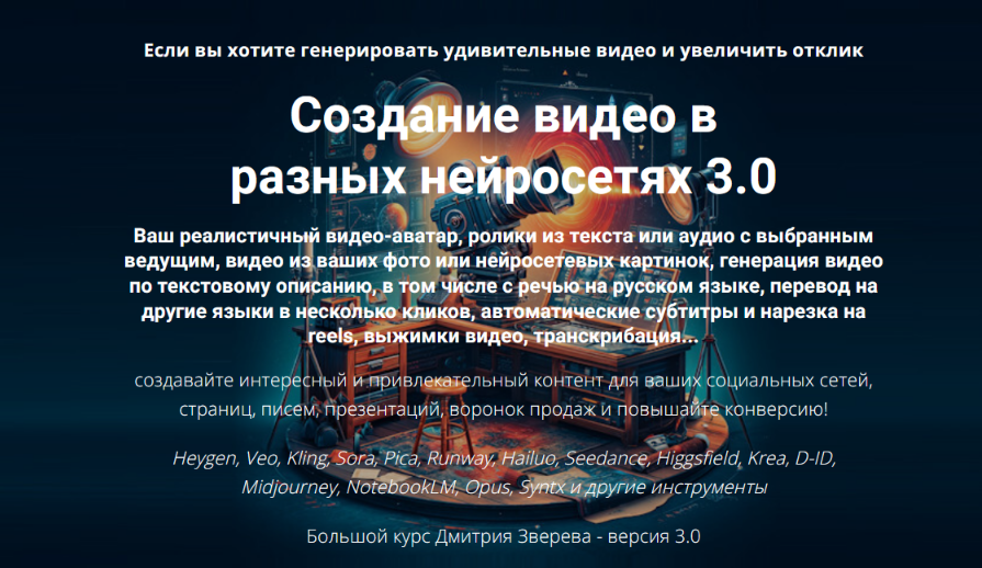 Дмитрий Зверев - Создание видео в разных нейросетях 3.0