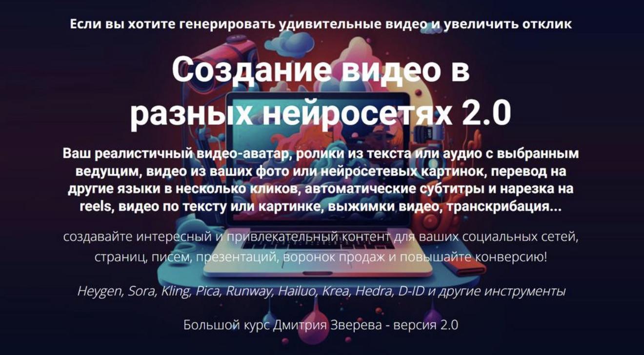 Дмитрий Зверев - Создание видео в разных нейросетях 2.0