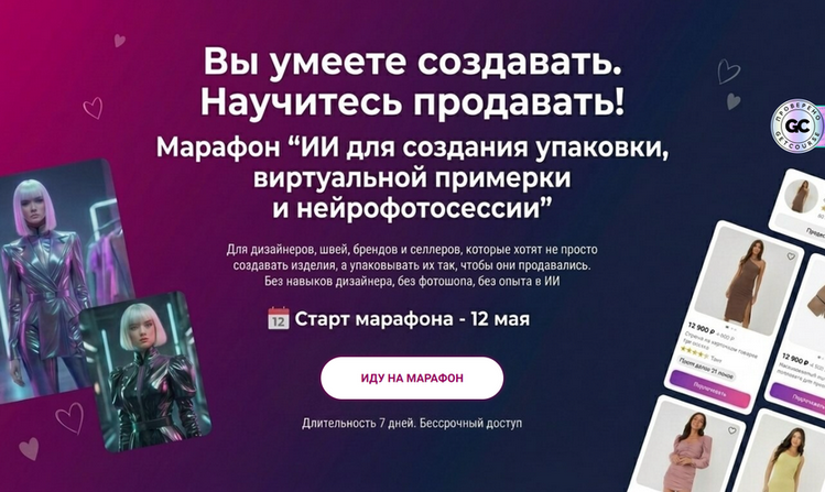 Е. Чайковская - ИИ для создания упаковки, виртуальной примерки и нейрофотосессии. Тариф База